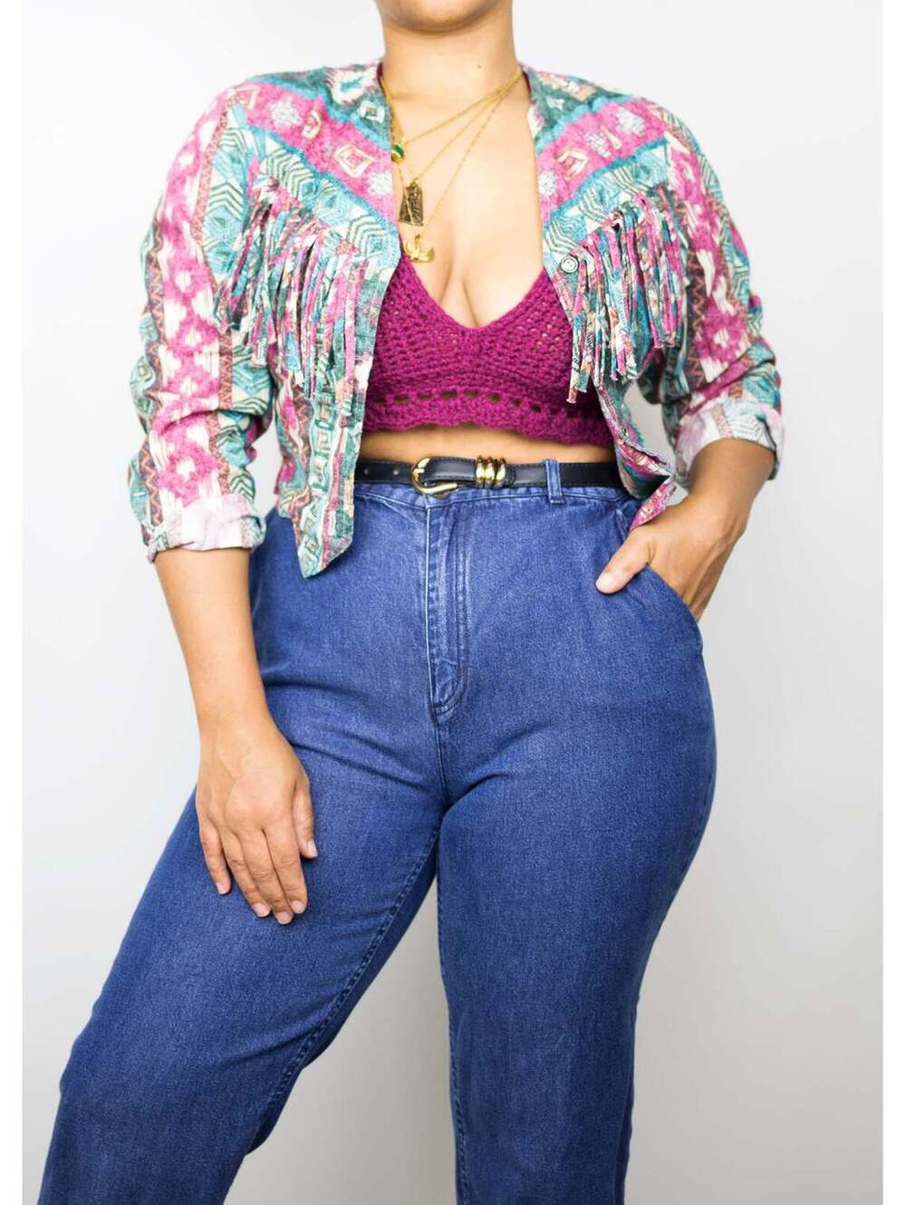 RoughRider Western Fringe Button-Up
